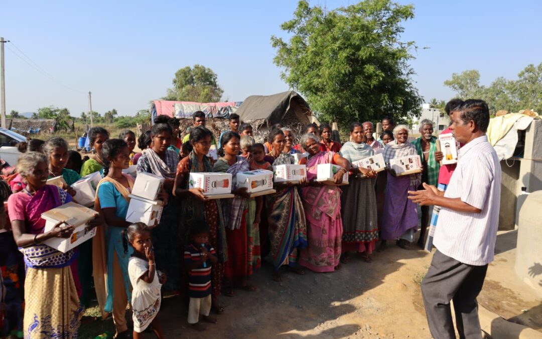 Supply of Solar lamps to 42 families at Thandaram village – Chengalpattu